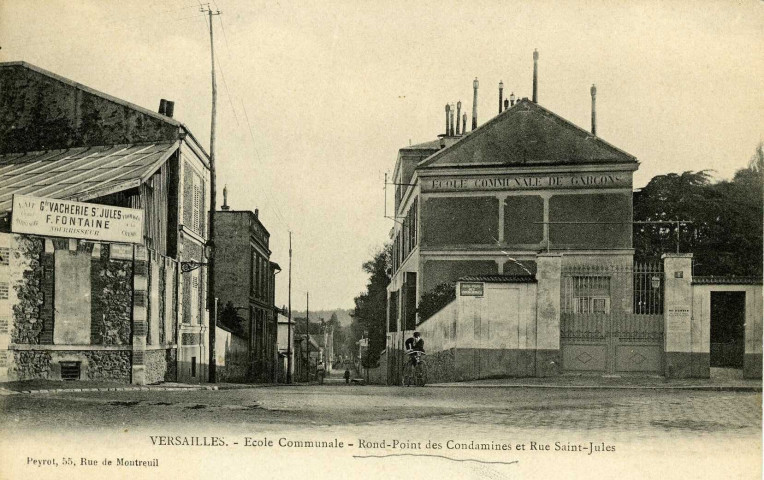 Versailles - École Communale - Rond-Point des Condamines et Rue Saint-Jules. Peyrot, 55 rue de Montreuil, Versailles
