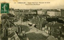 Versailles - Quartier Saint-Louis - Panorama des Carrés - Perspective de la rue Royale. E.L.D.