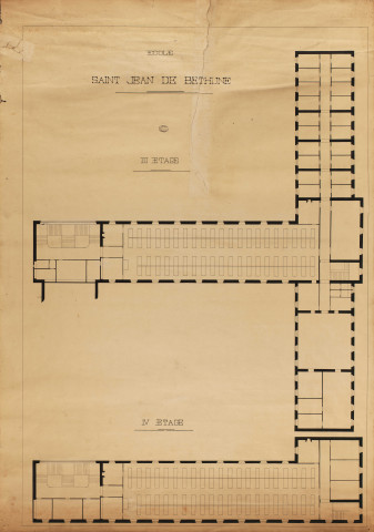 Ecole Saint-Jean de Béthune. Troisième et quatrième étage.