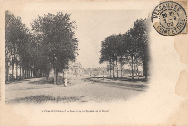 Versailles S-et-O - L'Avenue de Sceaux et le Palais.