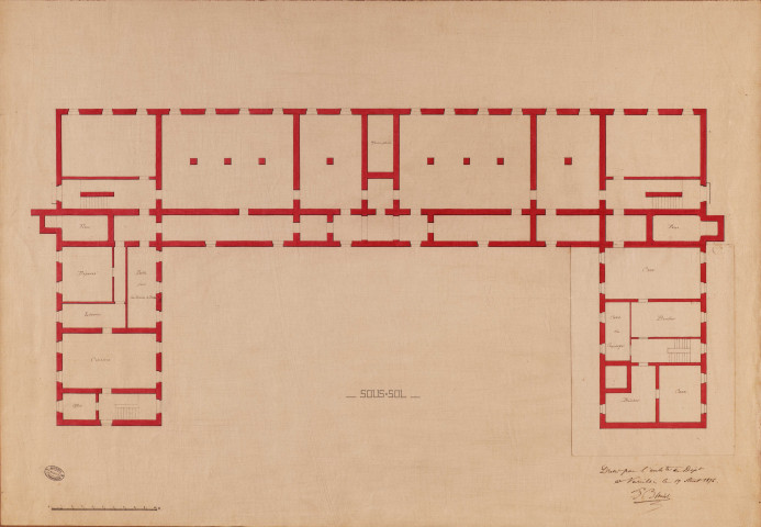 École normale de Versailles. Sous-sol (modification).