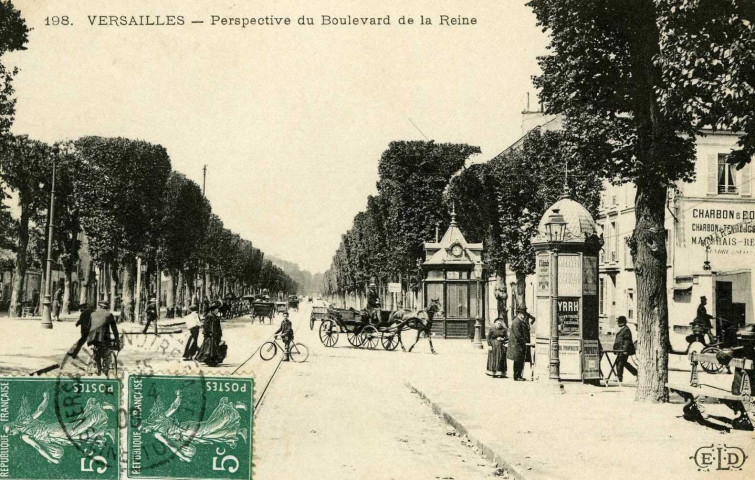Versailles - Perspective du Boulevard de la Reine. E.L.D.