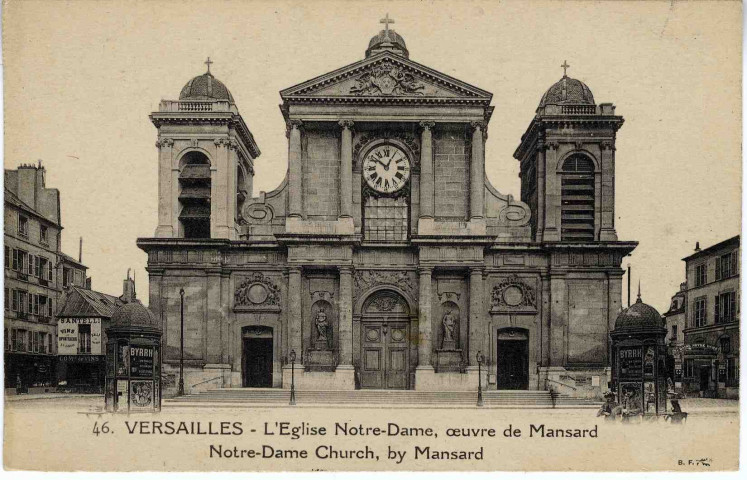 Versailles. L'église Notre-Dame, oeuvre de Mansard.Notre-Dame church, By Mansard.