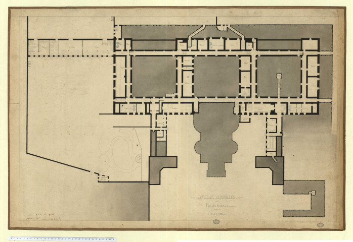 Lycée de Versailles. Plan des fondations.