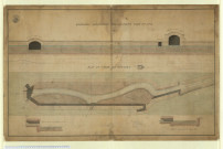 Ville de Versailles. Elévation développée des aqueducs nord et sud.Plan du carré de Réunion. Ru de Gally.