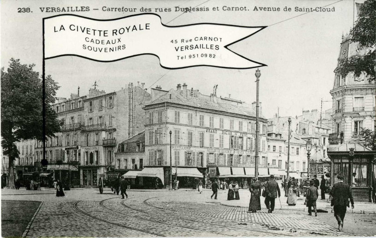 Versailles - Carrefour des rues Duplessis et Carnot. Avenue de Saint-Cloud.