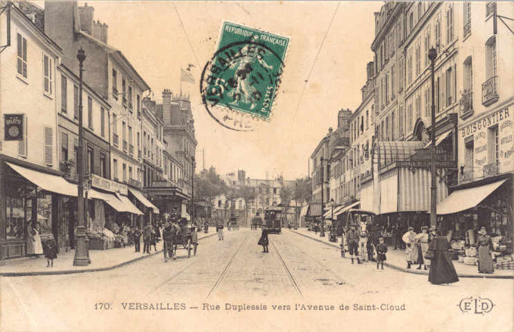 Versailles - Rue Duplessis vers l'Avenue de Saint-Cloud. E.L.D.