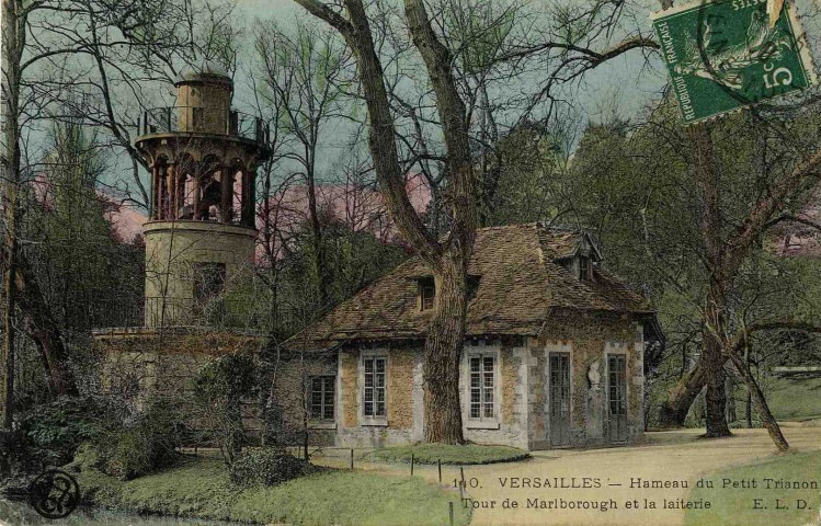 Versailles - Hameau du Petit Trianon. Tour de Marlborough et la laiterie. E.L.D.