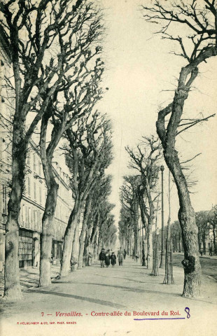 Versailles - Contre-allée du boulevard du Roi. P. Helmlinger et Cie, imp.-phot., Nancy