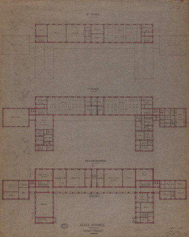 Ecole normale de Versailles. Avant-projet n°2.