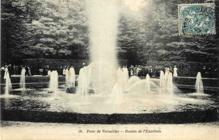 Parc de Versailles - Bassin de l'Encelade. A. Bourdier, imp.-édit., Versailles