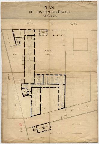 Infirmerie royale de Versailles. Bâtiments (à recouvrements).