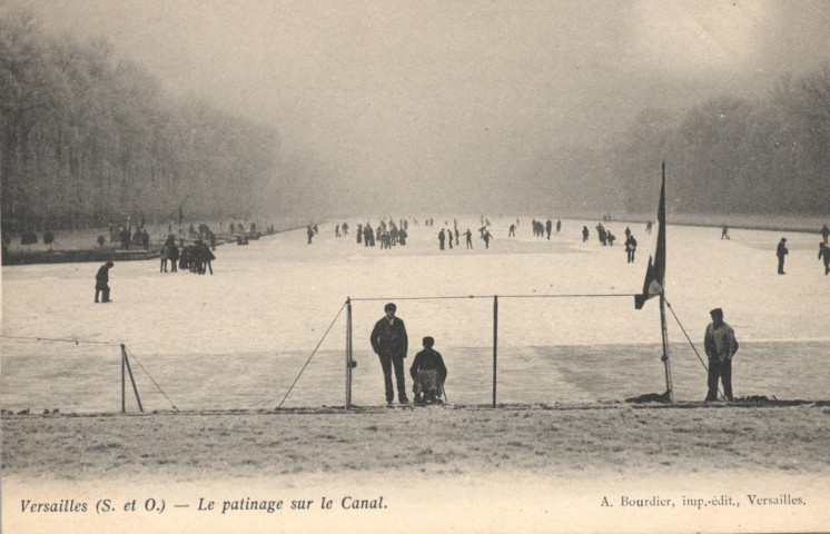 Versailles (S-et-O) - Le patinage sur le Canal. A. Bourdier, impr.-édit., Versailles