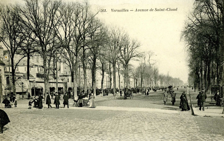 Versailles. - Avenue de Saint-Cloud. Héliotypie Bourdier-Faucheux, Versailles
