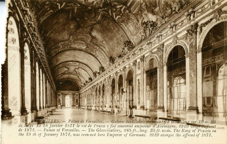 Versailles.- Palais de Versailles, galerie des Glaces.