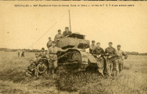 Versailles - 503e Régiment de Chars de Combat - Camp de Satory - Le char de T. S. F. et son antenne mobile. Édit. Briche-Robillard, Versailles