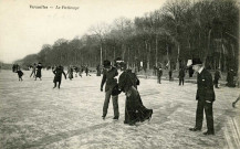Versailles - Le patinage. Héliotypie Bourdier et Faucheux, Versailles