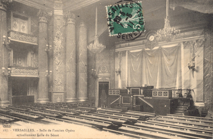 Versailles - Salle de l'ancien Opéra actuellement Salle du Sénat. P.D., Paris