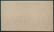 Legs Meinadier-d'Albignac. Maisons pour familles nombreuses. Pavillon B. façades principale et latérale.