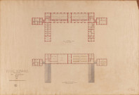 Ecole normale de Versailles. Premier étage et étage des combles.