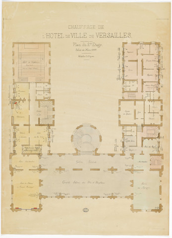 Chauffage de l'Hôtel de ville de Versailles. Deuxième étage.