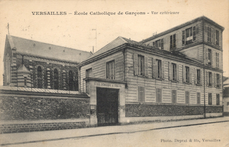 Versailles - École Catholique de Garçons - Vue extérieure. Photo. Deprat & fils, Versailles