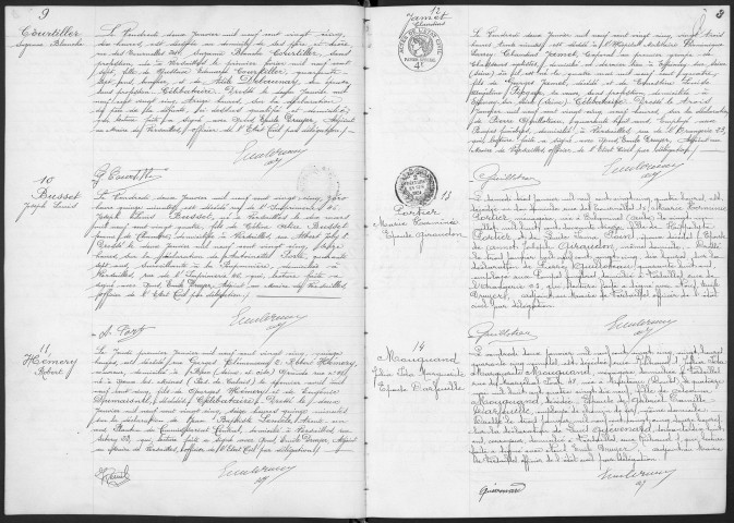 Registre des décès (1925). Table alphabétique.