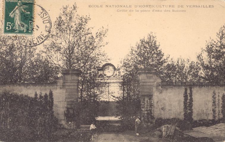 École Nationale d'Horticulture de Versailles - Grille de la pièce d'eau des Suisses.