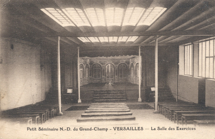 Petit Séminaire N.-D. du Grand-Champ - Versailles - La Salle des Exercices. Éditions J. David - E. Vallois, 99, Rue de Rennes, Paris