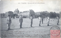Versailles - Les conscrits sur la Place d'Armes. A. Bourdier, impr.-édit., Versailles