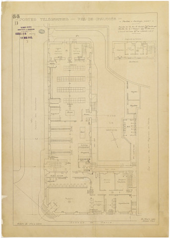 Postes et Télégraphes. Rez-de-chaussée.