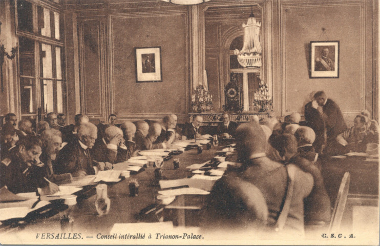 Versailles - Conseil interallié à Trianon Palace. Impr. Lévy Fils et Cie, Paris