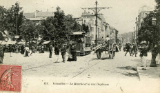 Versailles - Le Marché et la rue Duplessis. Héliotypie A. Bourdier-Faucheux, Versailles