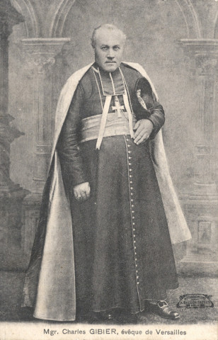 Mgr. Charles Gibier, évêque de Versailles. Néobromure - A. Breger Frères, Paris