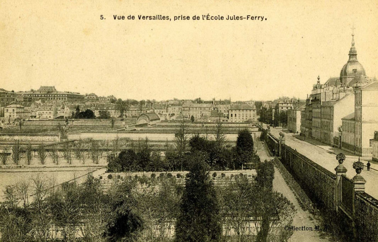 Vue de Versailles, prise de l'École Jules-Ferry. Collection M.T.