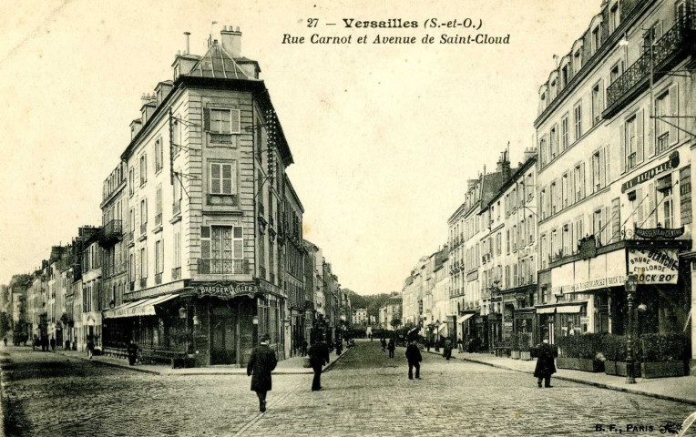 Versailles (S.-et-O.) - Rue Carnot et avenue de Saint-Cloud. B.F., Paris