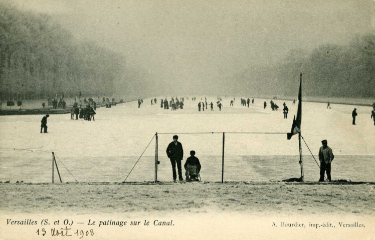 Versailles - Le patinage sur le Canal. A. Bourdier, imp.-édit., Versailles