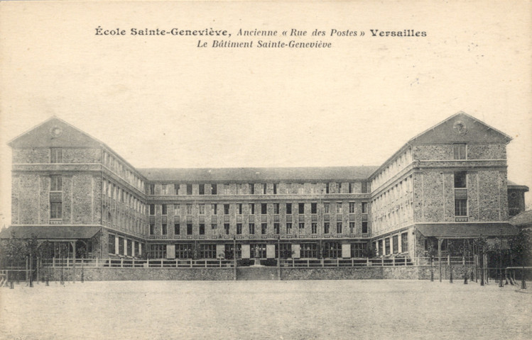 École Sainte-Geneviève, Ancienne "Rue des Postes" - Versailles - Le Bâtiment Sainte-Geneviève. E. Vallois, photo-édit., Paris
