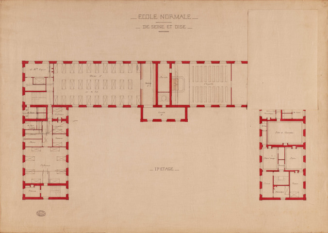 Ecole normale de Seine-et-Oise. Deuxième étage (modification).