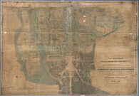 Plan géométrique du petit parc de Versailles et topographie de la ville de Versailles.