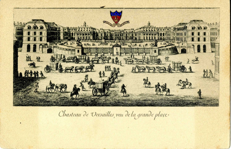 Chasteau de Versailles, vue de la grande place.