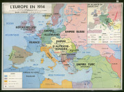 Carte de l'Europe en 1914.