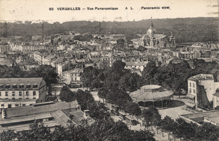 Versailles - Vue panoramique. Leconte, 38 rue Sainte-Croix-de-la-Bretonnerie, Paris