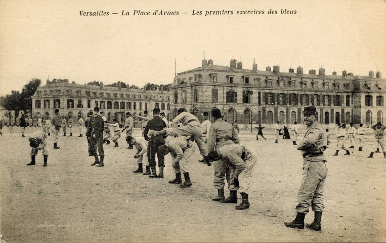 Versailles - La Place d'Armes - Les premiers exercices des bleus. Edia