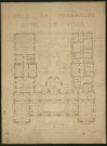 Hôtel de ville de Versailles. Premier étage du bâtiment central et deuxième étage des bâtiments en ailes.