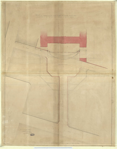 Projet pour l'établissement d'une place au devant de l'hôpital civil de Versailles, coté de la rue Richaud et l'ouverture d'une rue dans l'axe de l'entrée aboutissant à la rue de la paroisse.