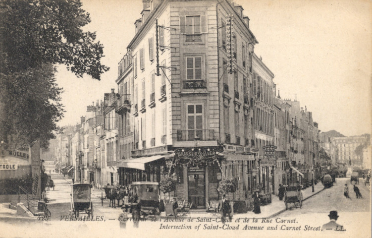 Versailles - Carrefour de l'Avenue de Saint-Cloud et de la Rue Carnot. Lévy Fils et Cie, Paris