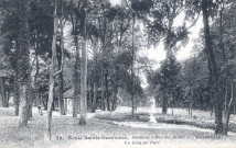 École Sainte-Geneviève, Ancienne "Rue des Postes" - Versailles - Un Coin du Parc. Édition J. David - E. Vallois, Paris