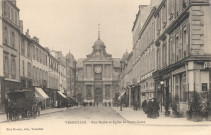 Versailles - Rue Hoche et Église Notre-Dame. Mme Moreau, édit., Versailles