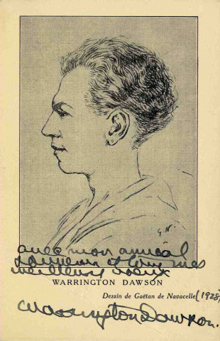 Warrington Dawson - Dessin de Gaétan de Navacelle (1928).